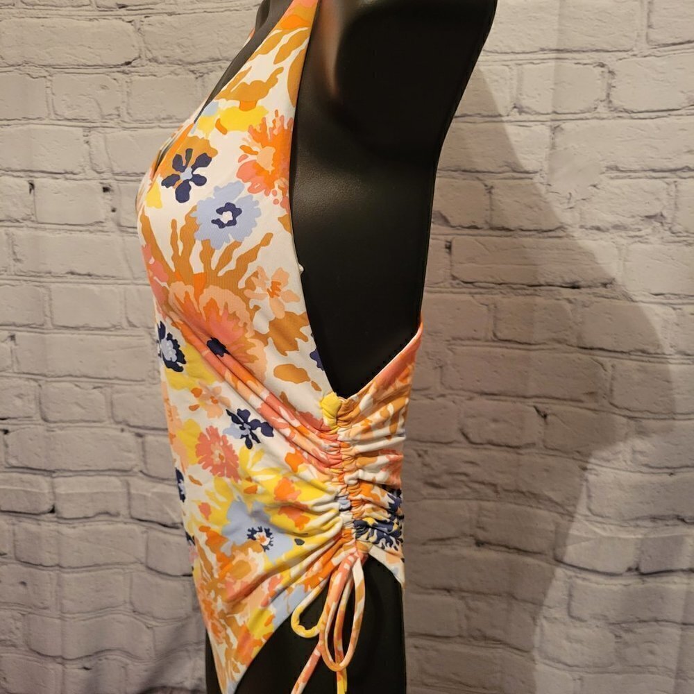 Roxy Juniors' Printed Beach Classics Ruched-Side One-Piece Swimsuit - Picture 2 of 3